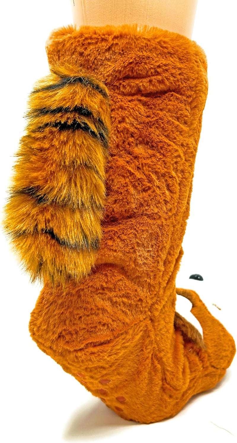 ooohyeah Kids’ Funny Fuzzy Animal Slipper Socks, Cute Soft Non-Slip Warm Socks for Girls & Boys, Size 1-5 - Image 5